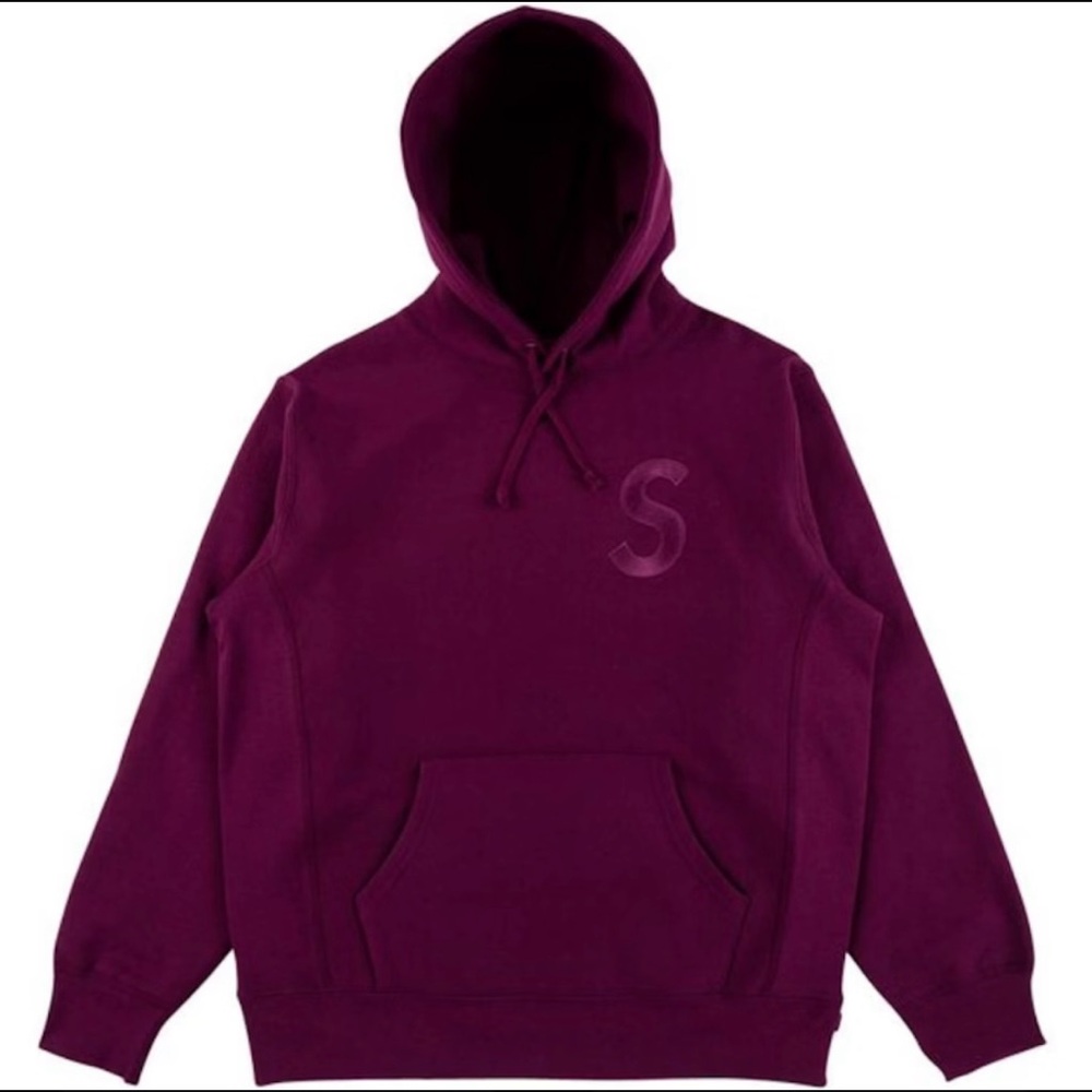 ** RARE** Vintage Supreme Hoodie 20AW S Logo M Cotton Purple